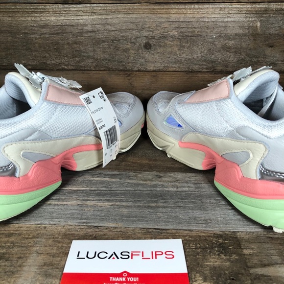 NEW Adidas Falcon Zip Womens White Pink Mint Green - Picture 5 of 6